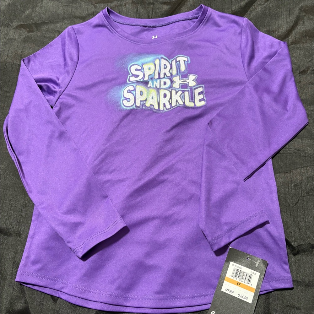 Under Armour Kids Purple Long Sleeve Tee